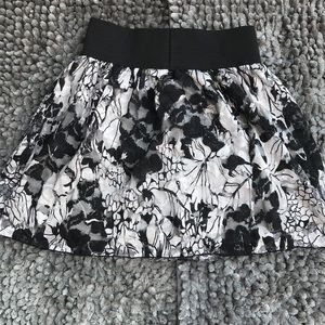Body Central White Black Lace Skirt
